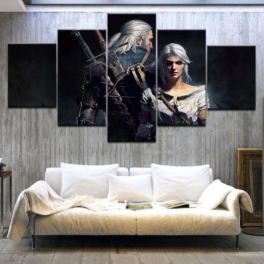 The Witcher 3 Geralt And Ciri Wall Art Canvas