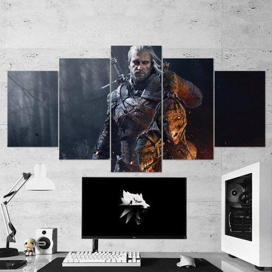 The Witcher Wild Hunt Geralt Of Rivia Wall Art Canvas