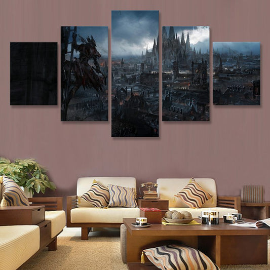 Bloodborne Fantasy City Wall Canvas