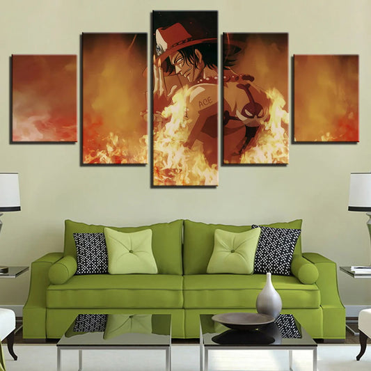 One Piece Portgas D. Ace Wall Canvas 2
