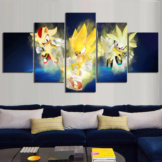 Sonic the Hedgehog Super Sonic Wall Art Canvas