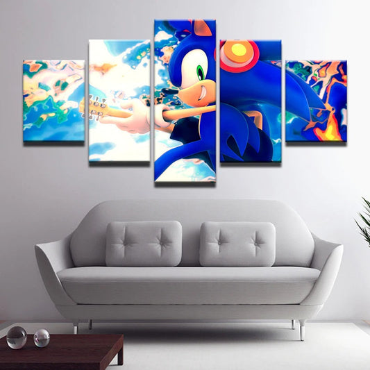 Sonic The Hedgehog Guitar Wall Canvas